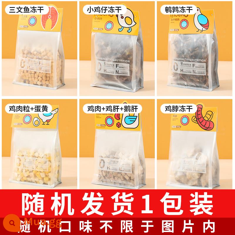 Hạt lớn đông khô xô mèo snack lông mang gà hạt lông thú cưng mỡ cá hồi ức gà non dinh dưỡng cho chó - Túi đông khô 100g giao hàng ngẫu nhiên (mang tóc đóng gói nhiều hương vị)