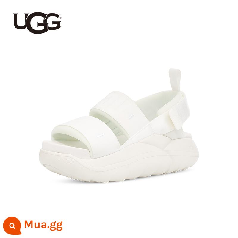 UGG2023 mùa hè mới cho các quý cô giải trí và thoải mái màu trơn hở mũi thời trang dép quai đế dày 1136814 - BRWH | trắng sáng