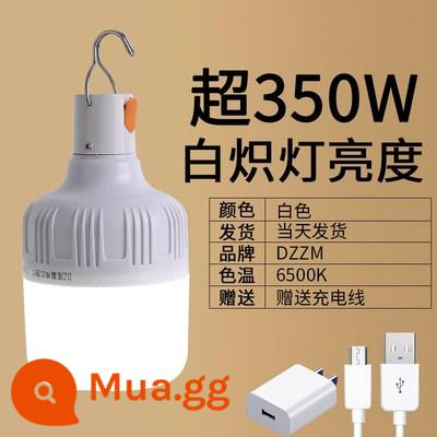 Sạc bóng đèn LED, ánh sáng khẩn cấp mất điện - 350W [độ sáng nổ] kéo dài khoảng 3 giờ và đi kèm với cáp sạc 35W