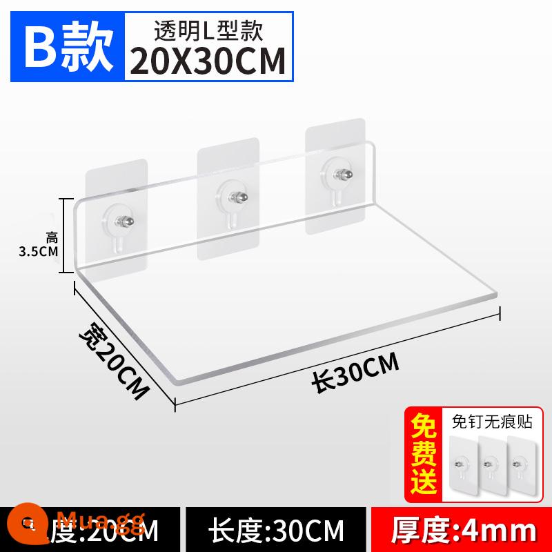 Kệ Acrylic Treo Tường Phân Vùng Miễn Phí Đấm Tường Bảng Một Từ Bếp Bột Phòng Tắm Kệ Tùy Chỉnh - Loại B 30-20 cm có thể được tùy chỉnh