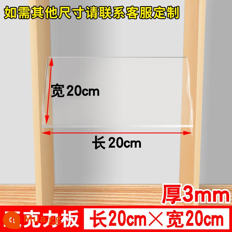 Acrylic vách ngăn kệ tủ xếp lớp tủ quần áo ký túc xá hoàn thiện hiện vật tủ giày tổng thể tủ lưu trữ lớp kệ tùy chỉnh - Acrylic dày 3MM [dài 20 * rộng 20cm] có 4 lớp và có thể tùy chỉnh