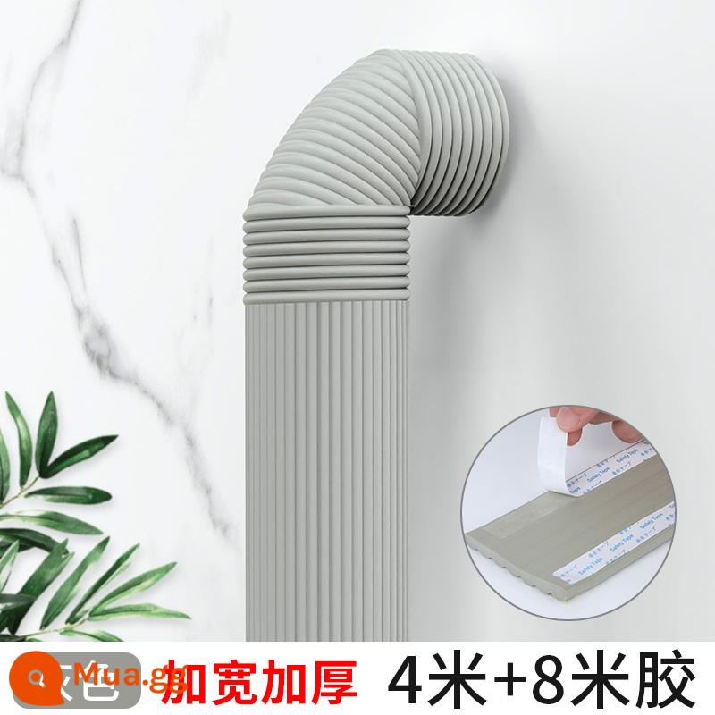 Mô phỏng Túi trồng cây xanh dưới đường ống nước Sponge chống lại trang trí trên nhà - Xám-4 mét + cao su 8 mét