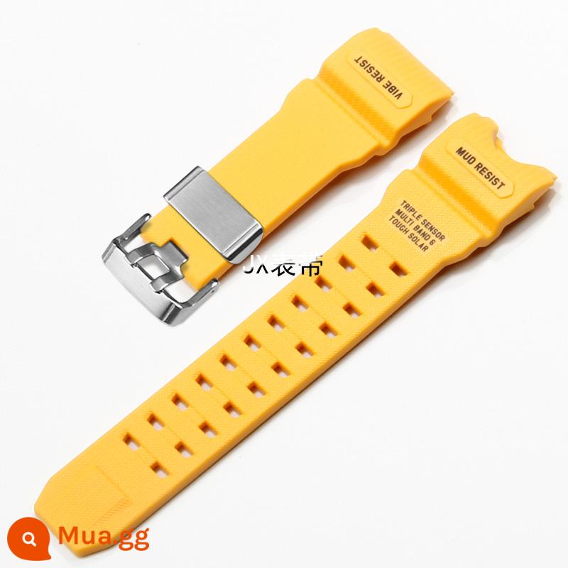 Sử dụng ban nhạc Casio Big Mud King GWG-1000 Dây đeo nhựa Đen Quân đội Đỏ xanh - khóa bạc màu vàng