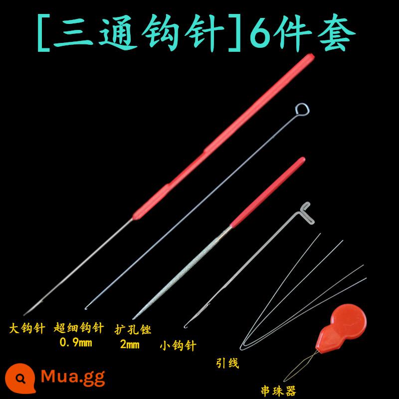 Bộ dụng cụ kết cườm Wenwan, kim đính cườm, dây tay, dây tay, dây dẫn, móc ba đầu Phật - [Tee Crochet] Bộ 6 món