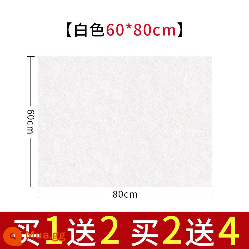 Nỉ nỉ dày thư pháp và cọ vẽ thực hành thư pháp len nỉ đặc biệt viết cọ viết pad nỉ sách vải tranh vải nỉ thư pháp đồ dùng trải bàn học tứ quý tranh trung quốc nỉ pad tranh vải nỉ - Trắng dày 5 mm [60 * 80cm]