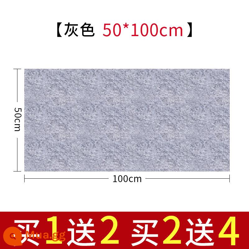 Nỉ nỉ dày thư pháp và cọ vẽ thực hành thư pháp len nỉ đặc biệt viết cọ viết pad nỉ sách vải tranh vải nỉ thư pháp đồ dùng trải bàn học tứ quý tranh trung quốc nỉ pad tranh vải nỉ - Xám dày 5 mm [50 * 100 cm]