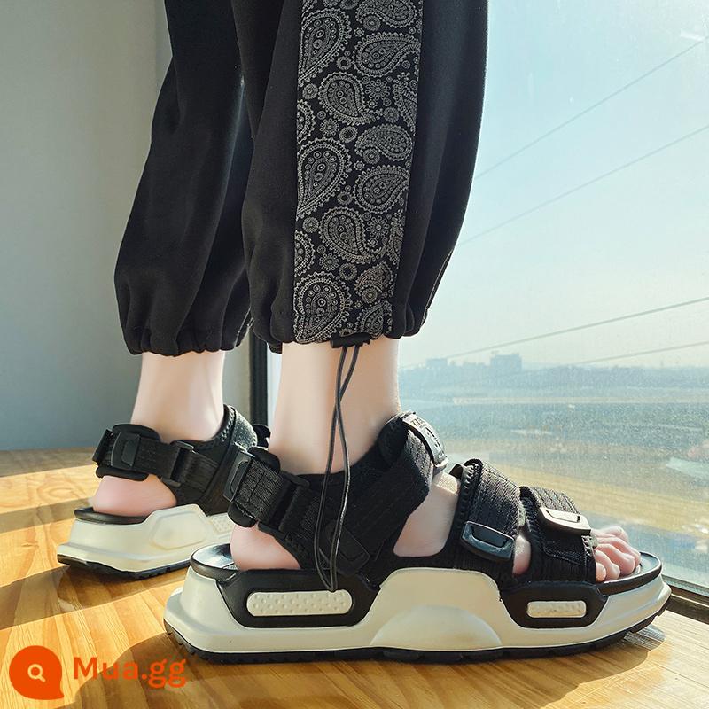 Giày Sandal Nam Mùa Hè 2023 Xu Hướng Mới Ngoài Trời Khử Mùi Giày Đi Biển Nam Lái Xe Đế Mềm Chống Trơn Trượt - Đen [mô hình phù hợp với tất cả]