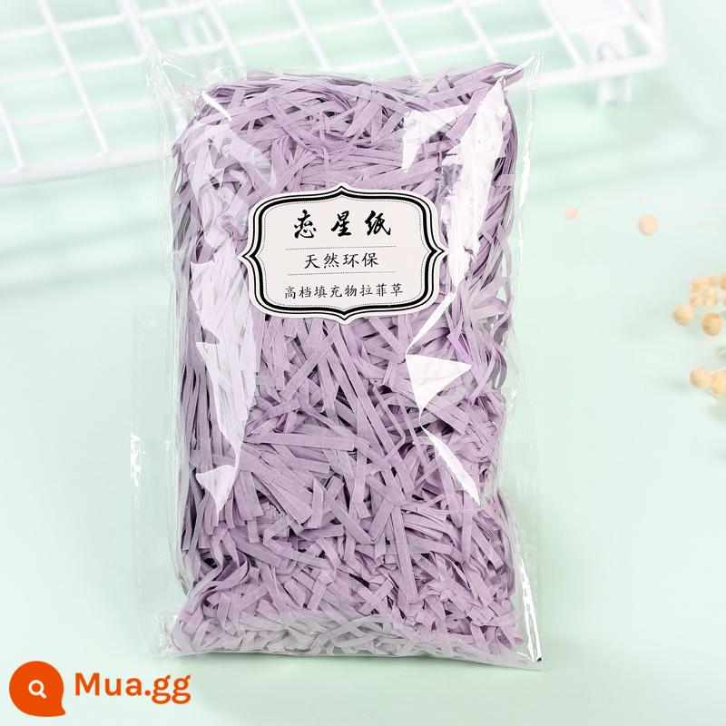 Trang Trí Hộp Quà Raffia Làm Đầy Giấy Vụn Mảnh Lụa Sáng Tạo Bộ Đồ Giường Cỏ Vật Liệu Trang Trí Bao Bì - Giấy lụa cao cấp màu tím quý phái