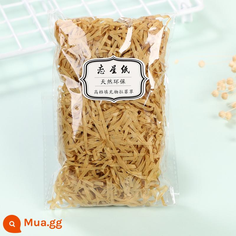 Trang Trí Hộp Quà Raffia Làm Đầy Giấy Vụn Mảnh Lụa Sáng Tạo Bộ Đồ Giường Cỏ Vật Liệu Trang Trí Bao Bì - Giấy lụa cà phê nhẹ cao cấp