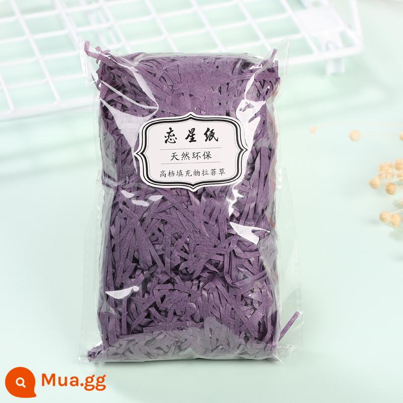 Trang Trí Hộp Quà Raffia Làm Đầy Giấy Vụn Mảnh Lụa Sáng Tạo Bộ Đồ Giường Cỏ Vật Liệu Trang Trí Bao Bì - Giấy lụa cao cấp màu tím đậm