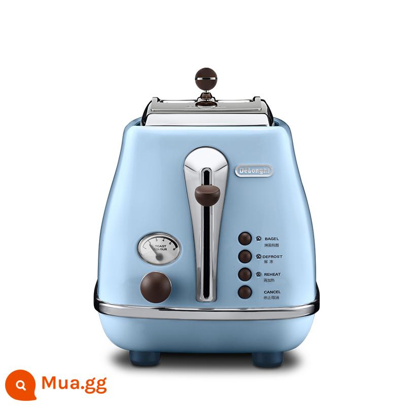 Delonghi/Delong CTO2003.VBG Retro Máy nướng bánh mỳ cho bữa sáng Máy nướng bánh mỳ gia dụng - Biển xanh