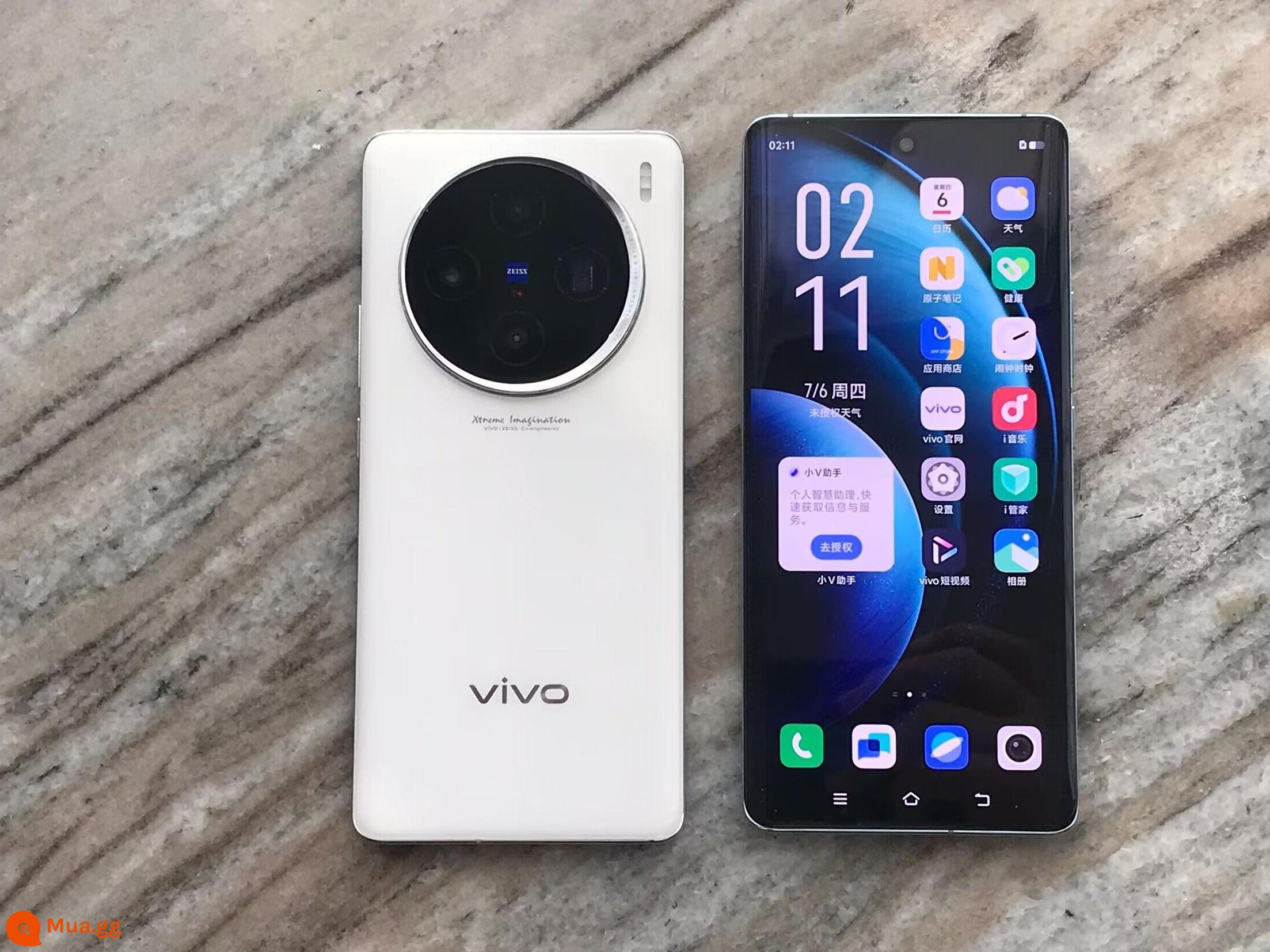 [Mới và chưa kích hoạt] Điện thoại di động vivo X100 vivox100 Zeiss màn hình bảo vệ mắt chống nước hồng ngoại Điện thoại di động 5G - ánh trăng trắng