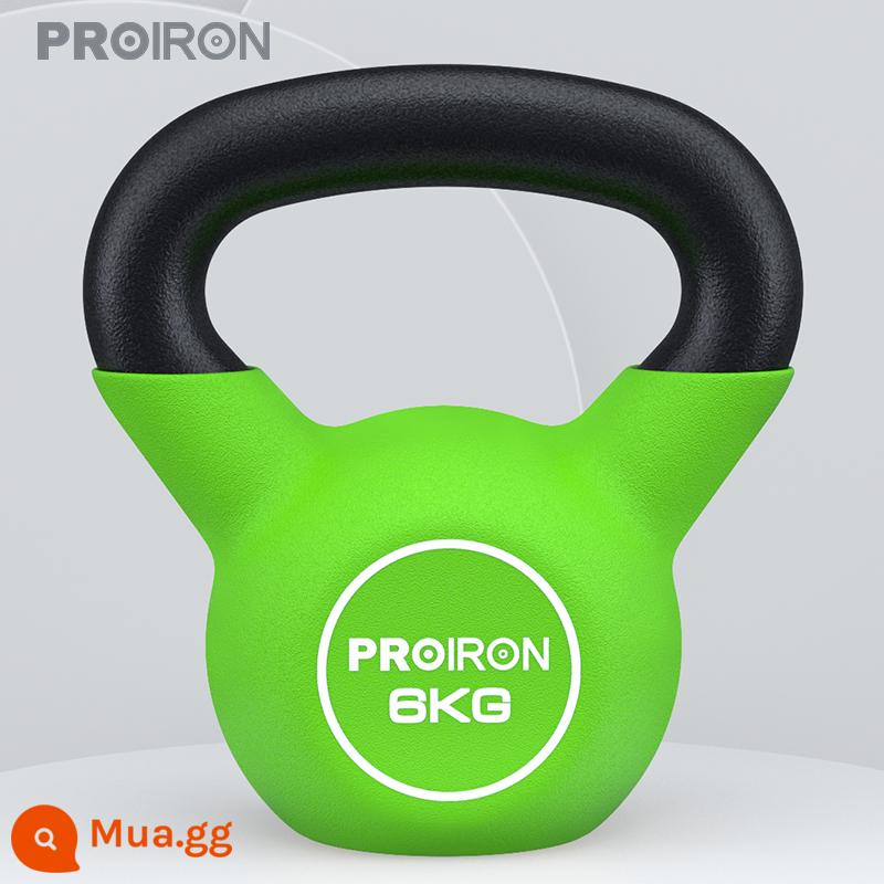 PROIRON/Puli Ai tẩm gang Kettlebell tập thể dục nữ tại nhà tập mông chuyên nghiệp cạnh tranh - Xanh 6kg [Mẫu cao cấp dành cho nam và nữ]