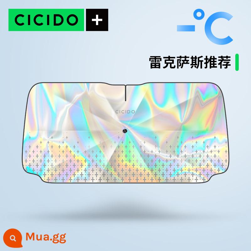 CICIDO [laser] dù che nắng xe ô tô chống nắng cách nhiệt tấm che nắng có thể thu vào phía trước Tesla - Lớp phủ laser nâng cấp 2023 - Làm mát ° C [áp dụng cho Lexus]