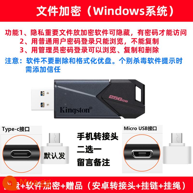 Kingston32g Ổ đĩa U DTXM tốc độ cao và dung lượng lớn 128g nắp trượt ô tô Ổ đĩa flash USB mã hóa Đĩa U 64g điện thoại di động Ổ đĩa U - Mã hóa ổ đĩa flash DTXON/256GUSB và quà tặng miễn phí