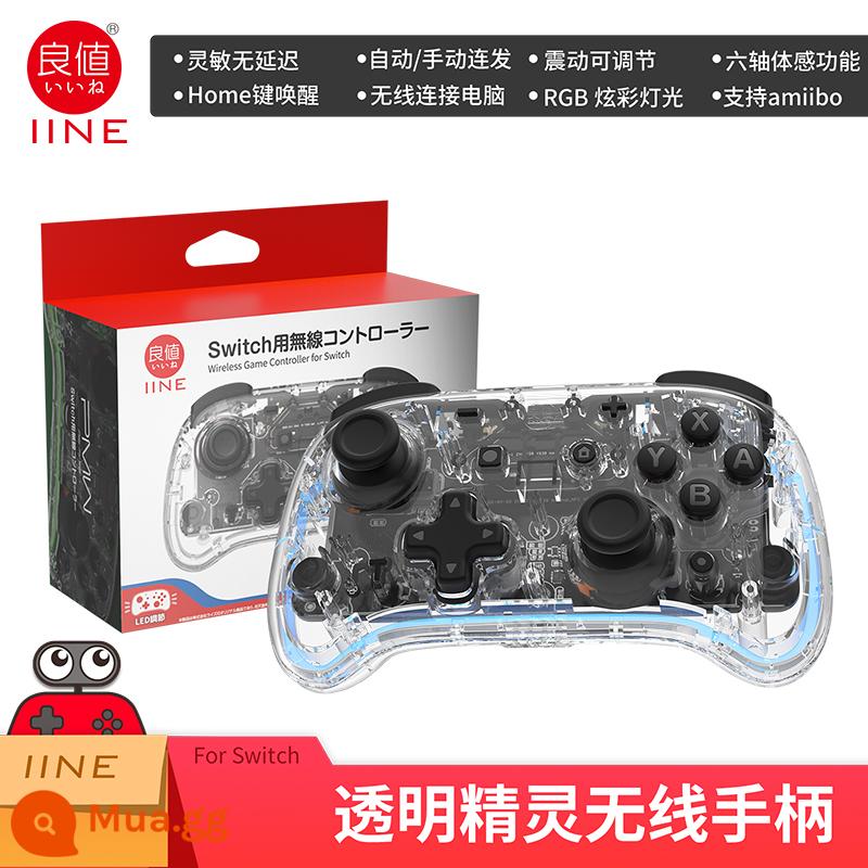 Giá tốt Tay cầm joycon trong suốt Nintendo Switch OLED điều chỉnh ánh sáng Tay cầm trái phải Bluetooth không dây - Tay cầm elf trong suốt giá tốt L530 đi kèm nắp bập bênh