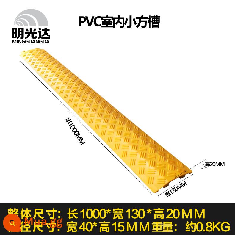 Dây đai giảm tốc dây cao su máng bảo vệ dây máng áp tấm PVC trong nhà và ngoài trời dây nối đất tấm dây bọc cao su máng - PVC trong nhà khe vuông nhỏ màu vàng