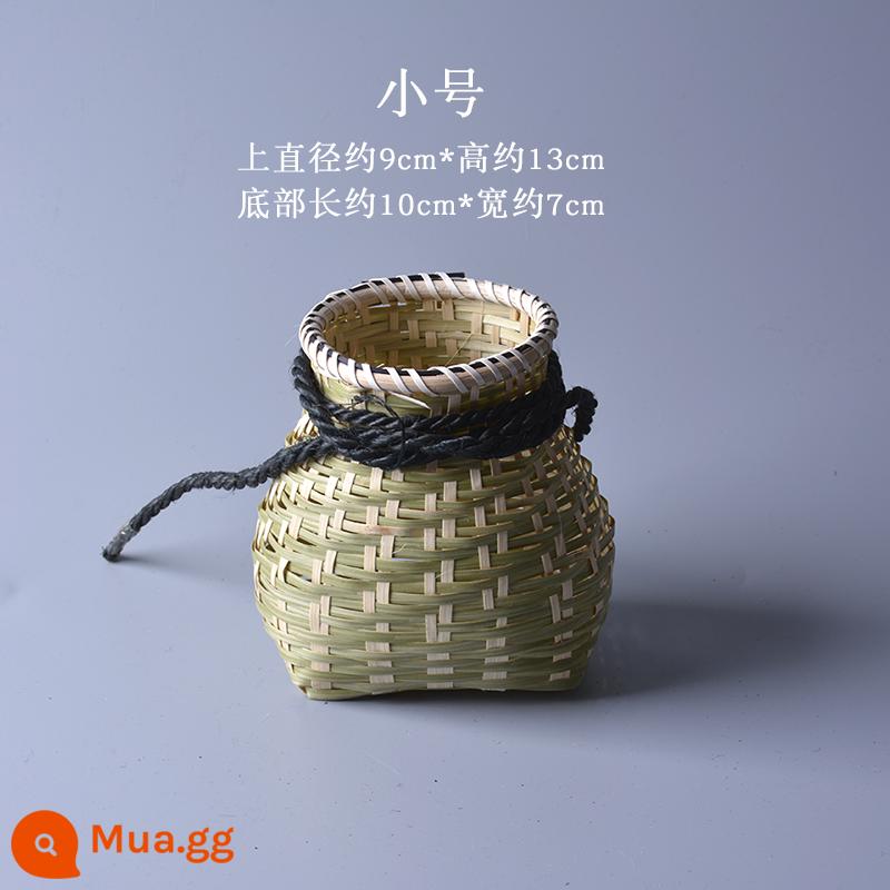 Giỏ tre handmade, giỏ cá nhỏ, giỏ tre nhỏ, giỏ tre, giỏ hái chè, giỏ đựng đồ, đạo cụ biểu diễn múa sân khấu - kèn màu thật