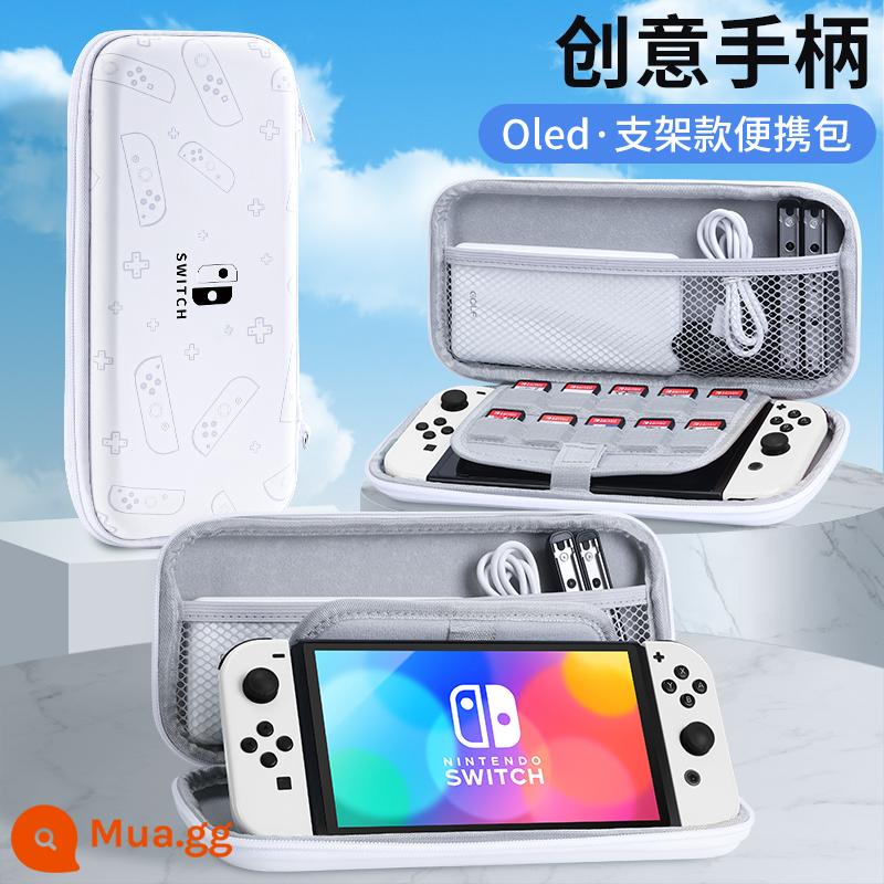 Túi lưu trữ Nintendo Switch có giá đỡ ns Vỏ bảo vệ dung lượng lớn Bảng điều khiển trò chơi switchol di động hộp vỏ cứng hộp oled hộp băng siwch vỏ tay cầm trọn bộ phụ kiện cầm tay - Túi cứng có đế Oled [tay cầm sáng tạo] đi kèm màng + nắp