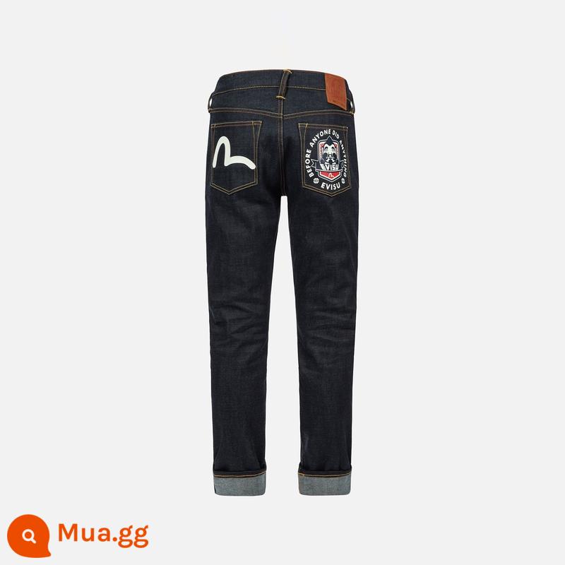 Quần jean nam EVISU 2022 Đầu Phật và hải âu nhỏ quần jean nam mẫu 2EALRM2JE18517CT - Màu xanh denim