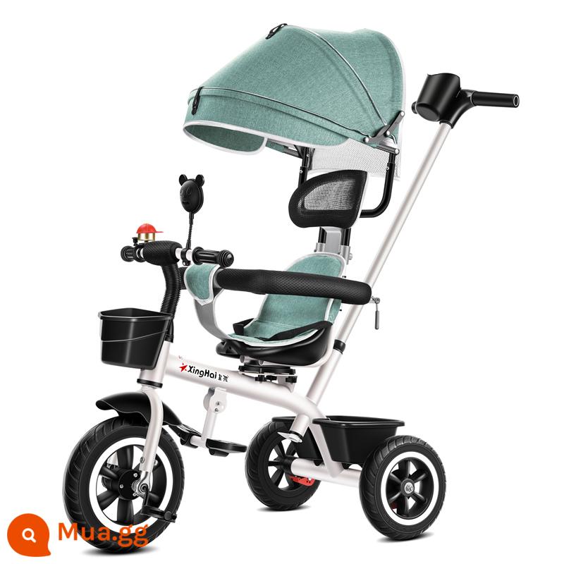 Xe ba bánh trẻ em Star Child 1-3-2-6 tuổi xe đẩy em bé cỡ lớn xe đạp trẻ em xe đẩy mẫu giáo - Ghế xoay rỗng titan màu xanh nhạt màu nâu nhạt