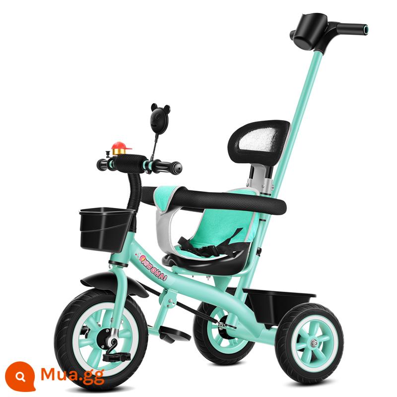 Xe ba bánh trẻ em Star Child 1-3-2-6 tuổi xe đẩy em bé cỡ lớn xe đạp trẻ em xe đẩy mẫu giáo - Lan can bảo vệ thanh đẩy bằng titan màu xanh hải quân