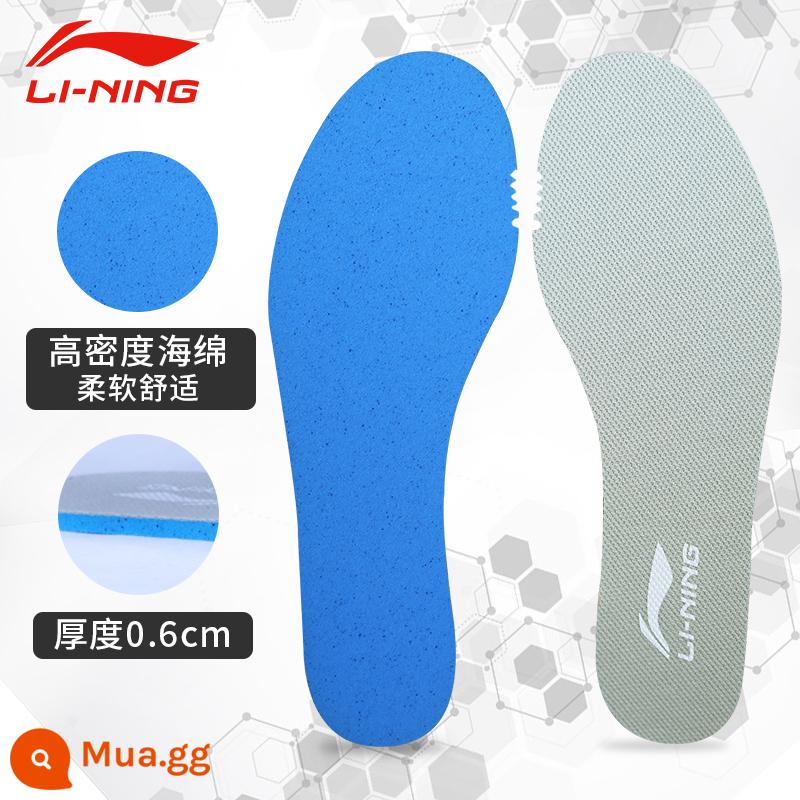 Li Ning đế nam mùa thu chính hãng nữ mềm thoáng khí hỗ trợ chống sốc chuyên nghiệp chạy thể thao cầu lông bóng rổ - Kích thước 45 285mm [1 đôi xốp mật độ cao] có thể cắt được [xám]