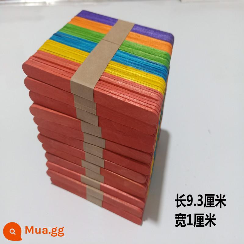 Que kem que gỗ Yidi que kem xây dựng mô hình nhà popsicle stick tự làm chất liệu handmade popsicle stick - Màu sắc 93*10*2mm10 bó khoảng 500 miếng