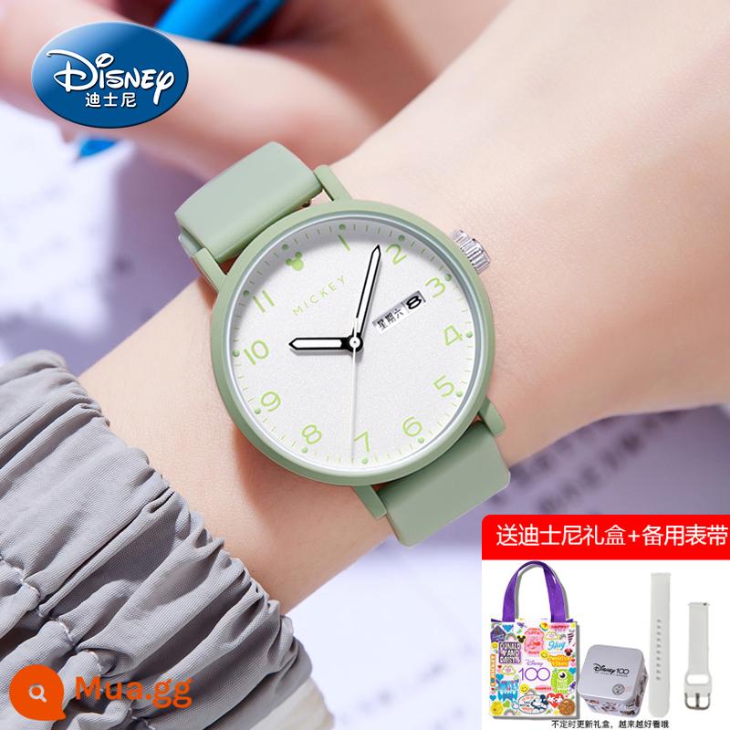 Đồng hồ Disney nữ học sinh cấp 2 giá trị cao học sinh cấp 3 2023 cơ khí chống nước mới kỳ thi đặc biệt - Xanh thạch + dây đeo dự phòng