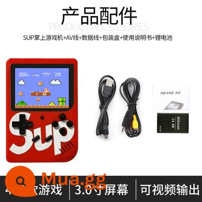 Máy chơi game cầm tay FC Super Mario SUP GAME BOX cầm tay TV đôi phiên bản hoài cổ cộng với arcade - Đơn (400 trong 1) Đỏ