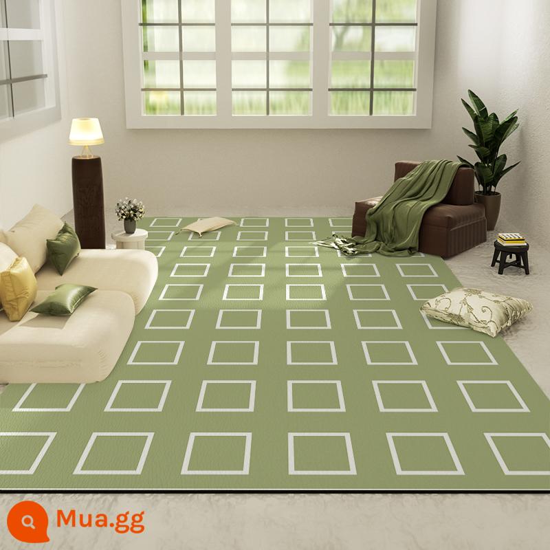 Checkerboard Thảm Da Phòng Khách Thoáng Mát Sàn Miễn Phí Chăm Sóc Chống Nước Giày Lười Dùng Một Lần Bàn Thảm Phòng Ngủ Đầu Giường Chăn - Đầu hè (mát mẻ và thoải mái)