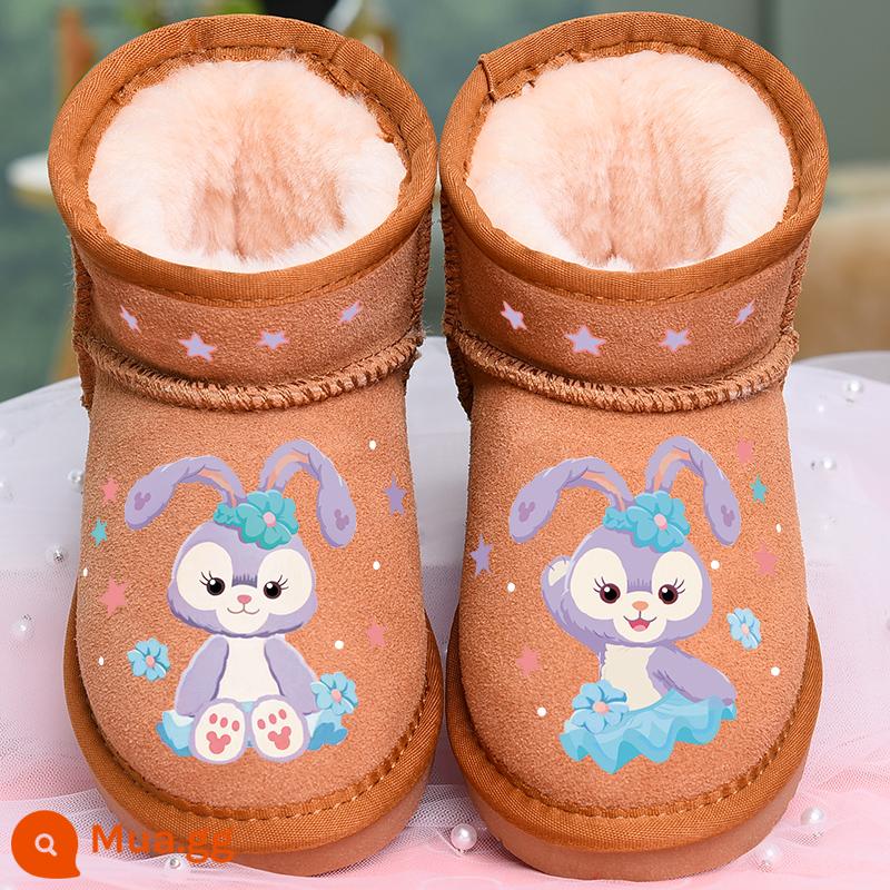 Giày bông tuyết cho trẻ em giày bông Girl cotton giày 2022 Mùa đông Giày trẻ em mới dành ấm cho trẻ em Boots - Bỏ rơi