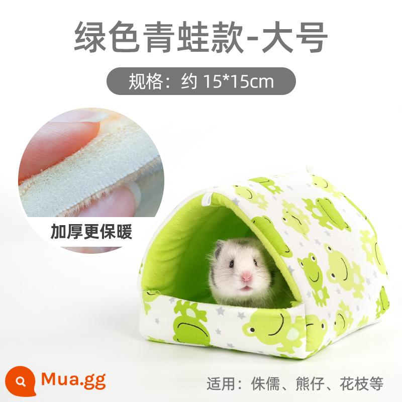 Hamster bông ấm tổ gấu vàng mùa đông tổ nhỏ mật ong túi lượn hoa cành chuột trốn nhà mùa đông đồ dùng mùa đông - Ếch xanh lớn (gấu vàng, lùn béo)