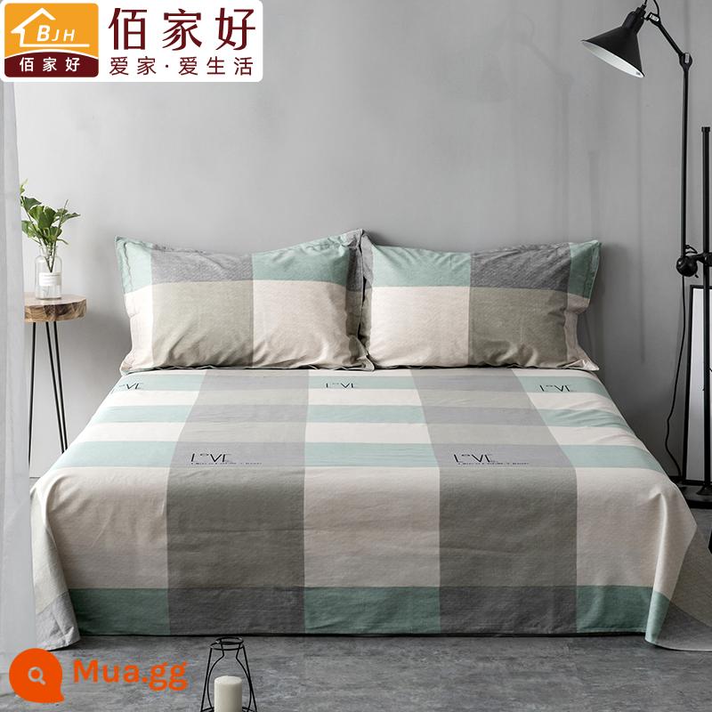 100 tấm cotton đơn mảnh đôi 1,5m tấm cotton lưới chăn màu đỏ vỏ gối đơn 2 bộ ba mảnh 1.2 đơn - Hạ chí chưa đến (vải dày)