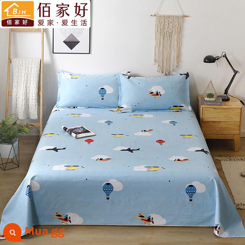 100 tấm cotton đơn mảnh đôi 1,5m tấm cotton lưới chăn màu đỏ vỏ gối đơn 2 bộ ba mảnh 1.2 đơn - Cờ lê 1/4 inch (vải dày)