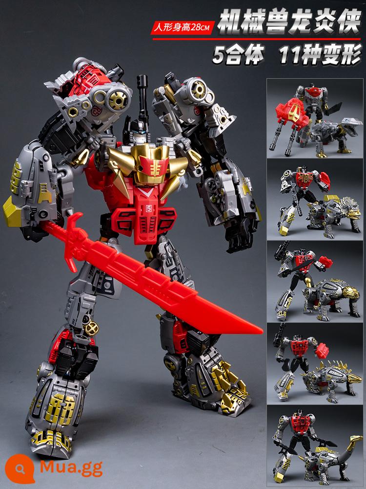 Đồ chơi biến dạng trẻ em phù hợp với khủng long king kong king of beasts chính hãng Hercules xe mô hình robot mô hình - Quái thú cơ khí 5 trong 1