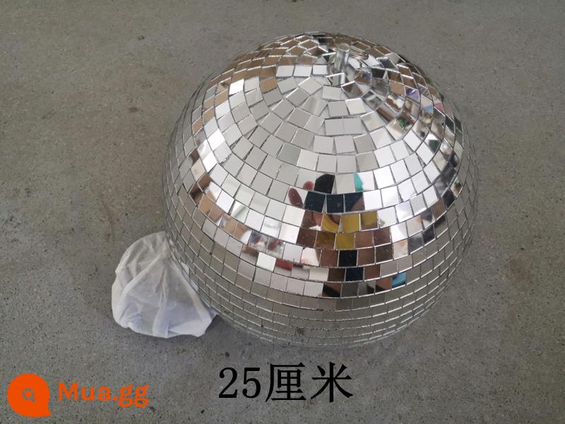 bóng disco gương phản chiếu bóng ktv nhà sân khấu disco xoay thanh bóng chụp ảnh cưới bóng thủy tinh phản quang - Động cơ màu trắng bạc 25cm miễn phí vận chuyển