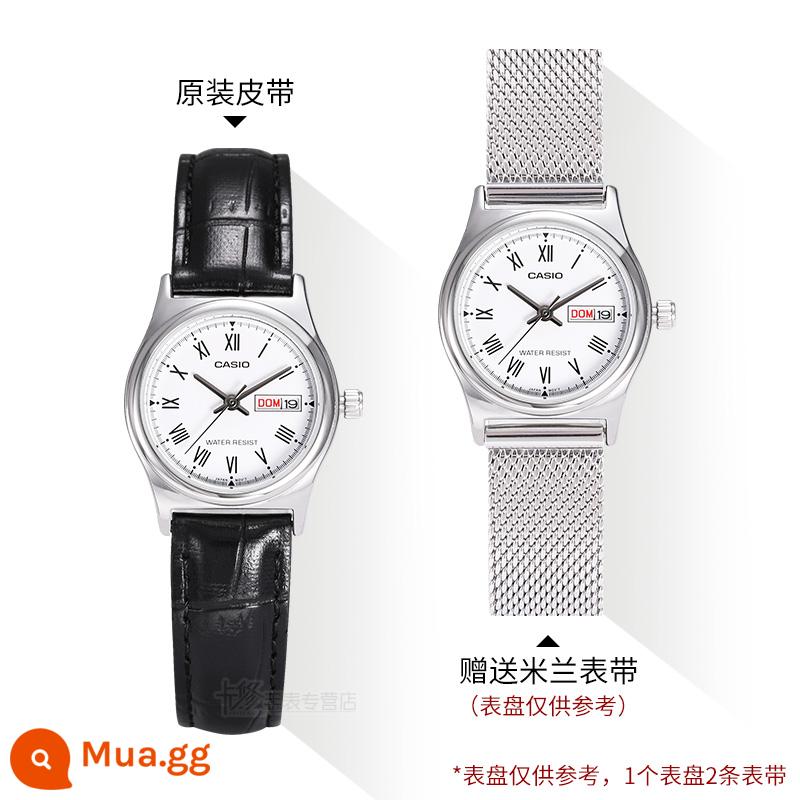 Quà tặng năm mới Đồng hồ CASIO nữ ins phong cách đơn giản khí chất đồng hồ nữ thời trang sinh viên chống thấm nước đồng hồ nữ - Dây thép Milan LTP-V006L-7B + dây chính hãng, tổng cộng 2 dây