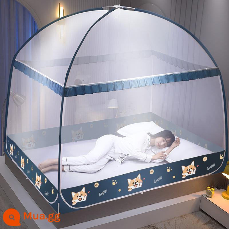 Màn chống muỗi yurt Mông Cổ phòng ngủ gia đình chống rơi miễn phí lắp đặt giường gạo trẻ em 2023 mới 2022 ký túc xá sinh viên năm cuối - Corgi [Loại A không chứa formaldehyde·Được mẹ khuyên dùng] Toàn bộ đáy chống rơi