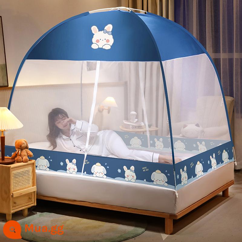 Mùng yurt không cần lắp đặt phòng ngủ gia đình giường 1.2m khung mái chống bụi 2023 chống ngã trẻ em mẫu mới - Áo chó/vải vải chống bụi và cản sáng