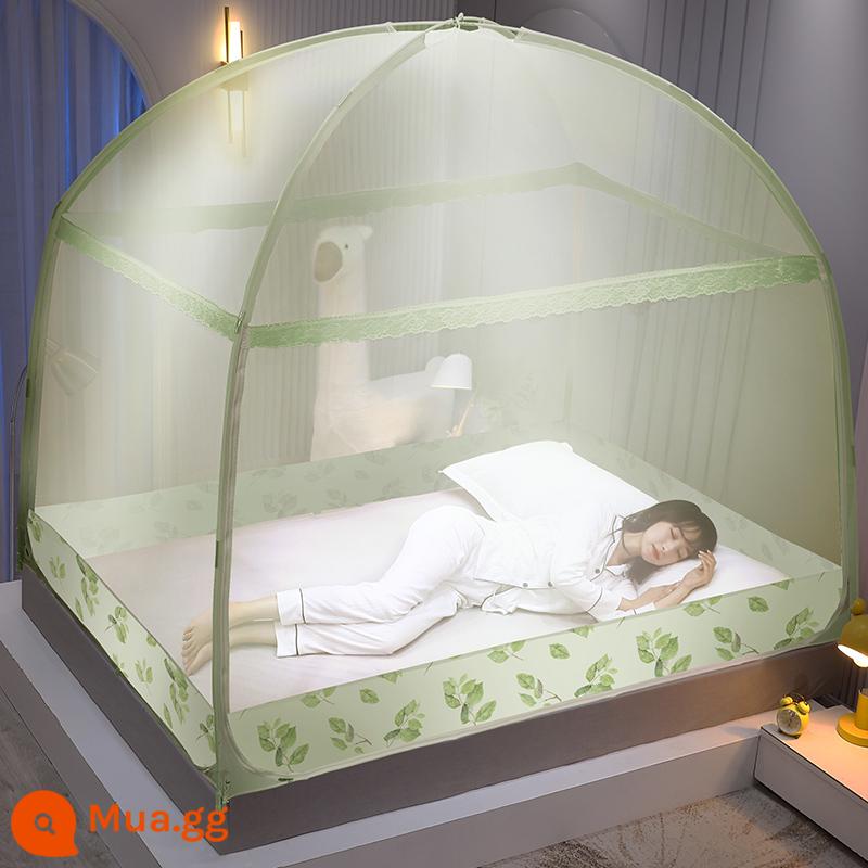 Màn chống muỗi yurt Mông Cổ phòng ngủ gia đình chống rơi miễn phí lắp đặt giường gạo trẻ em 2023 mới 2022 ký túc xá sinh viên năm cuối - Màu xanh lá cây [Không chứa formaldehyde loại A · Được mẹ khuyên dùng] Chống rơi toàn bộ đáy