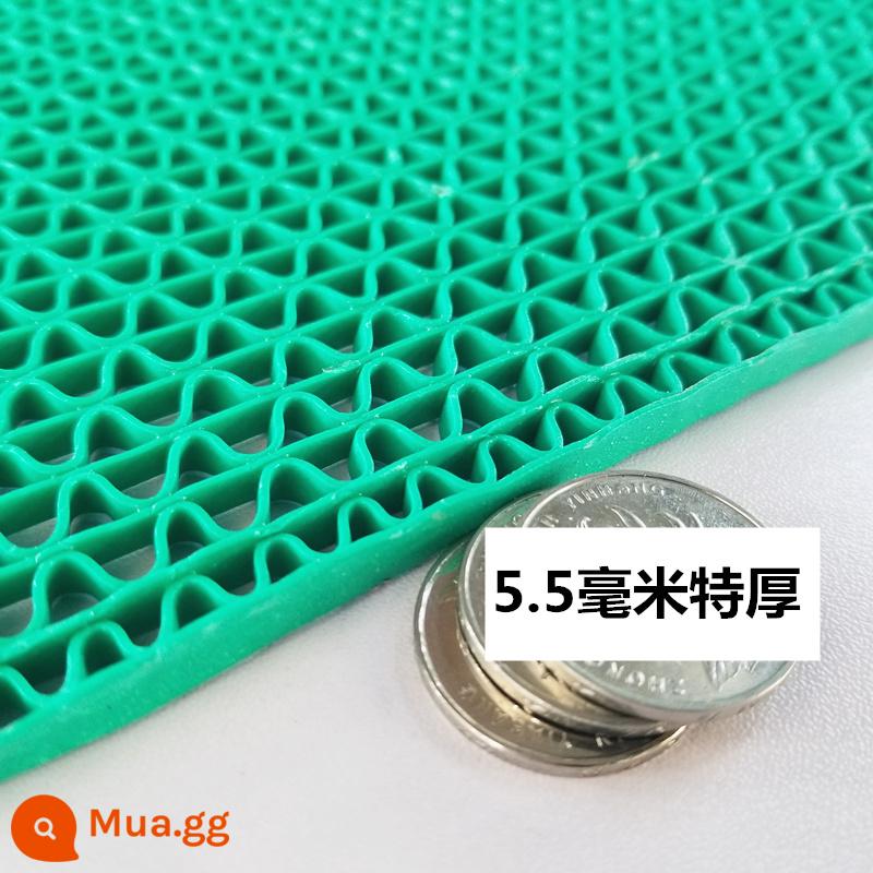 Thảm Chống Trơn Trượt Nhà Tắm Dày Nhựa PVC Thảm Chống Thấm Nước Nhà Tắm Vệ Sinh Nhà Bếp Thảm Ngoài Trời Chống Trơn Trượt Sàn - Màu xanh lá cây—dày thêm 5,5mm