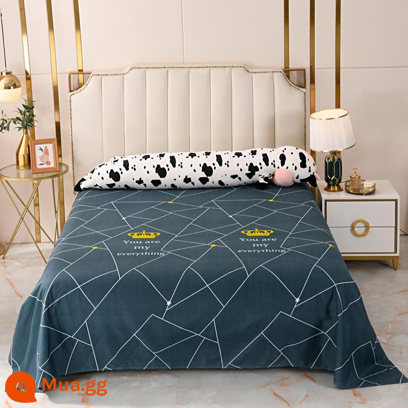 Người Nam Cực đã giặt ga trải giường cotton ký túc xá đơn sinh viên giường đôi 1,5m ký túc xá trẻ em ga chăn nam - Hoàng Gia Charm-XL