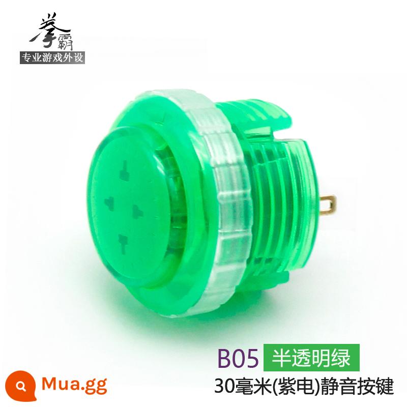 QANBA GRAVITY Máy bay chiến đấu quyền anh Gravity Purple Electric Câm Trục cơ Arcade Joystick Button 30mm Spiral Button Phụ kiện Arcade - B05 Tím Điện Xanh Trong Mờ