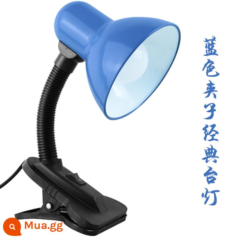 Bảo vệ mắt đèn bàn led bàn học loại kẹp nhỏ đèn đọc sách ký túc xá học sinh và trẻ em cắm đèn bàn văn phòng - Đèn bàn kẹp màu xanh + LED 7 watt