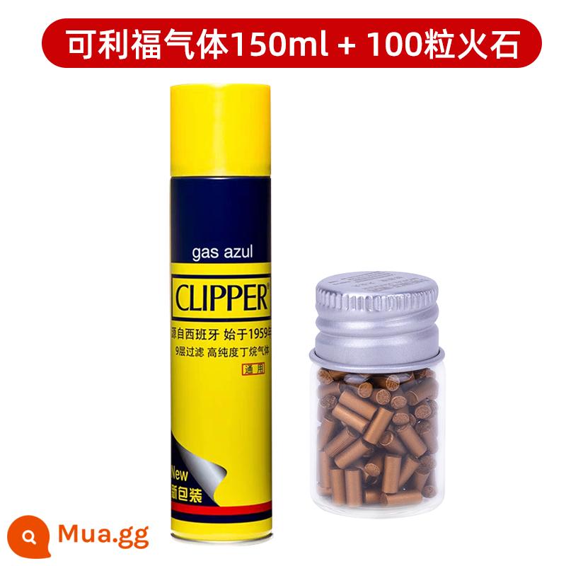 Bật lửa chống gió chai bơm hơi bơm hơi chất lỏng bình gas khí đặc biệt có ga khí butan khí gas chai lớn chai nhỏ - Kelifu Zhongqi + 100 đá lửa