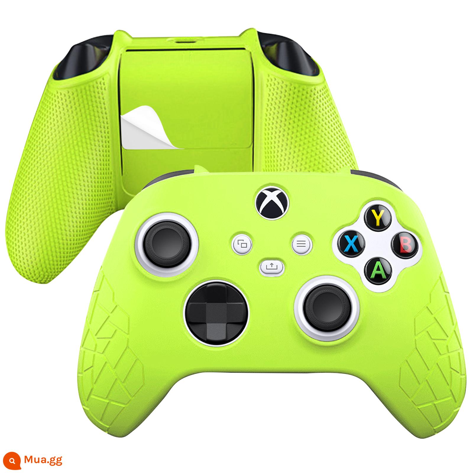 Tay Cầm Dòng Xbox Vỏ Bảo Vệ Vỏ Silicon XSX Tay Cầm Silicone Mềm Chống Trượt Bao Giá Rẻ Miếng Dán Đính Đá Nắp - Nhãn dán miễn phí màu xanh lá cây ở mặt sau