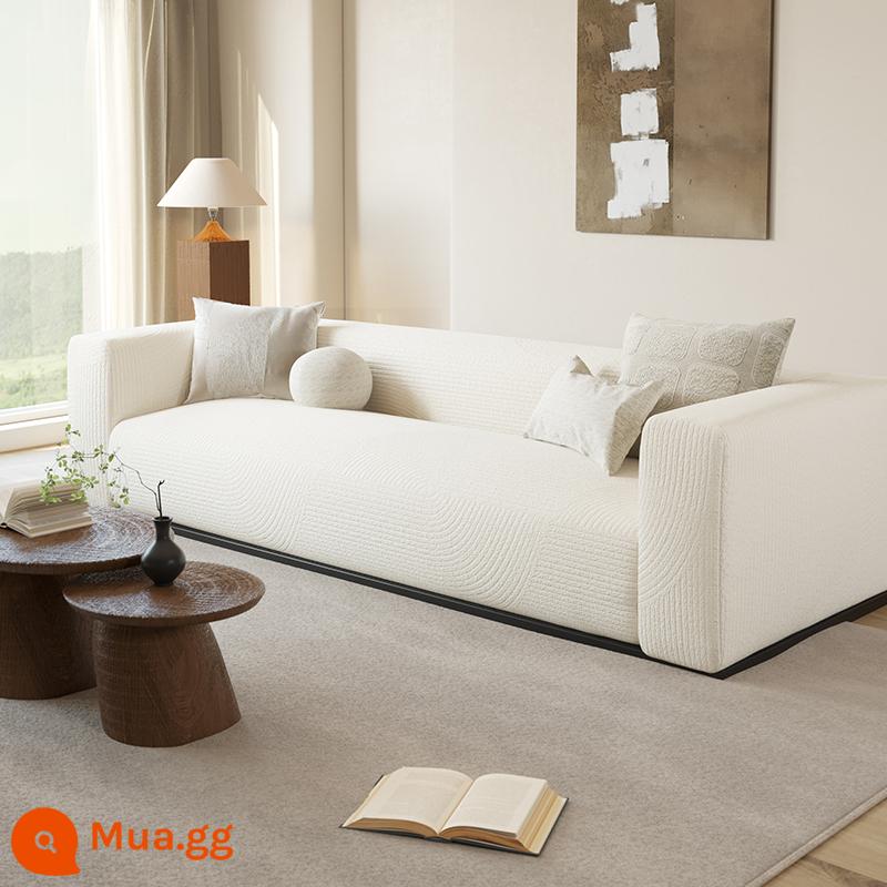 [Princess Produced] Bọc ghế sofa chống thấm đàn hồi toàn diện wabi sabi gió màu trắng kem bọc ghế sofa cố định chống trượt - kem trắng