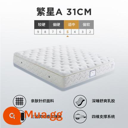 Jinkoer Nệm Cao Su Mềm Nhà Khách Sạn Năm Sao Phong Cách Simmons Thảm Mùa Xuân Chính Thức Cửa Hàng Hàng Đầu Fanxing A - Ngôi sao cổ điển 180 * 200 A