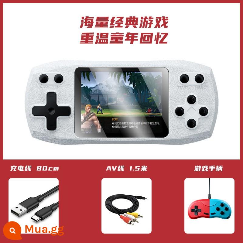 Tay cầm chơi game xuyên biên giới mới G620 cầm tay độc lập mini trò chơi cổ điển màn hình màu xanh đỏ đồ chơi trẻ em quà tặng - trắng [gấp đôi]